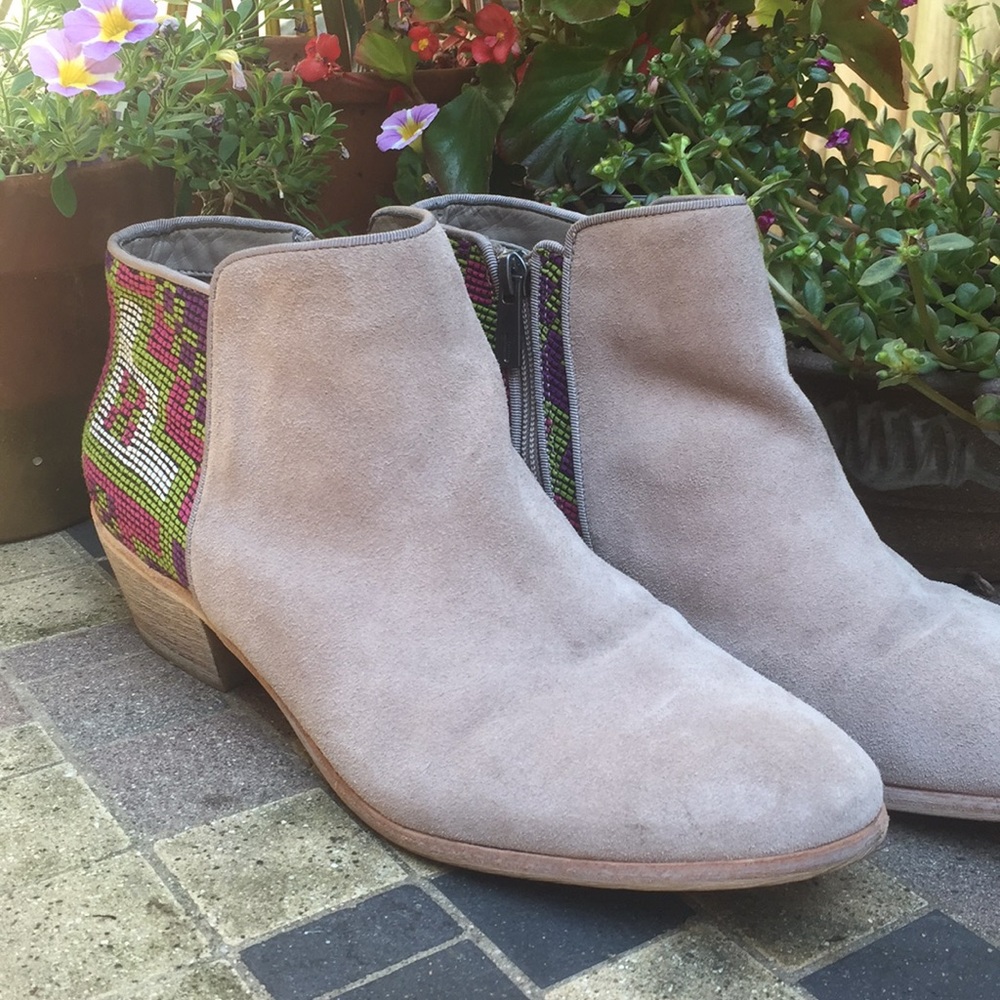 Light grey Aztec Petty boot by Sam Edelman